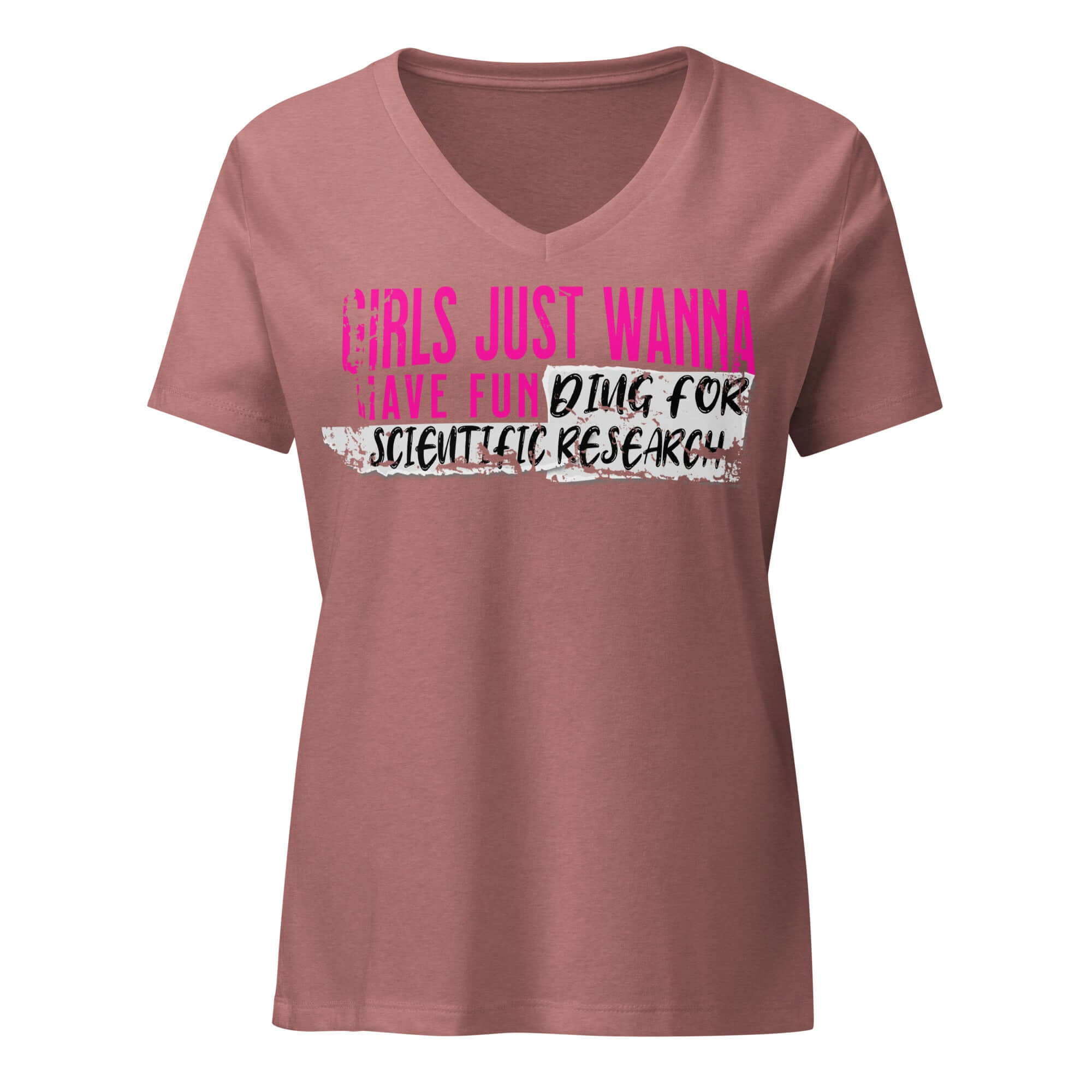 Girls Just Wanna Do Science T-Shirt with pink and black text design, perfect for lab fashion enthusiasts and science lovers.