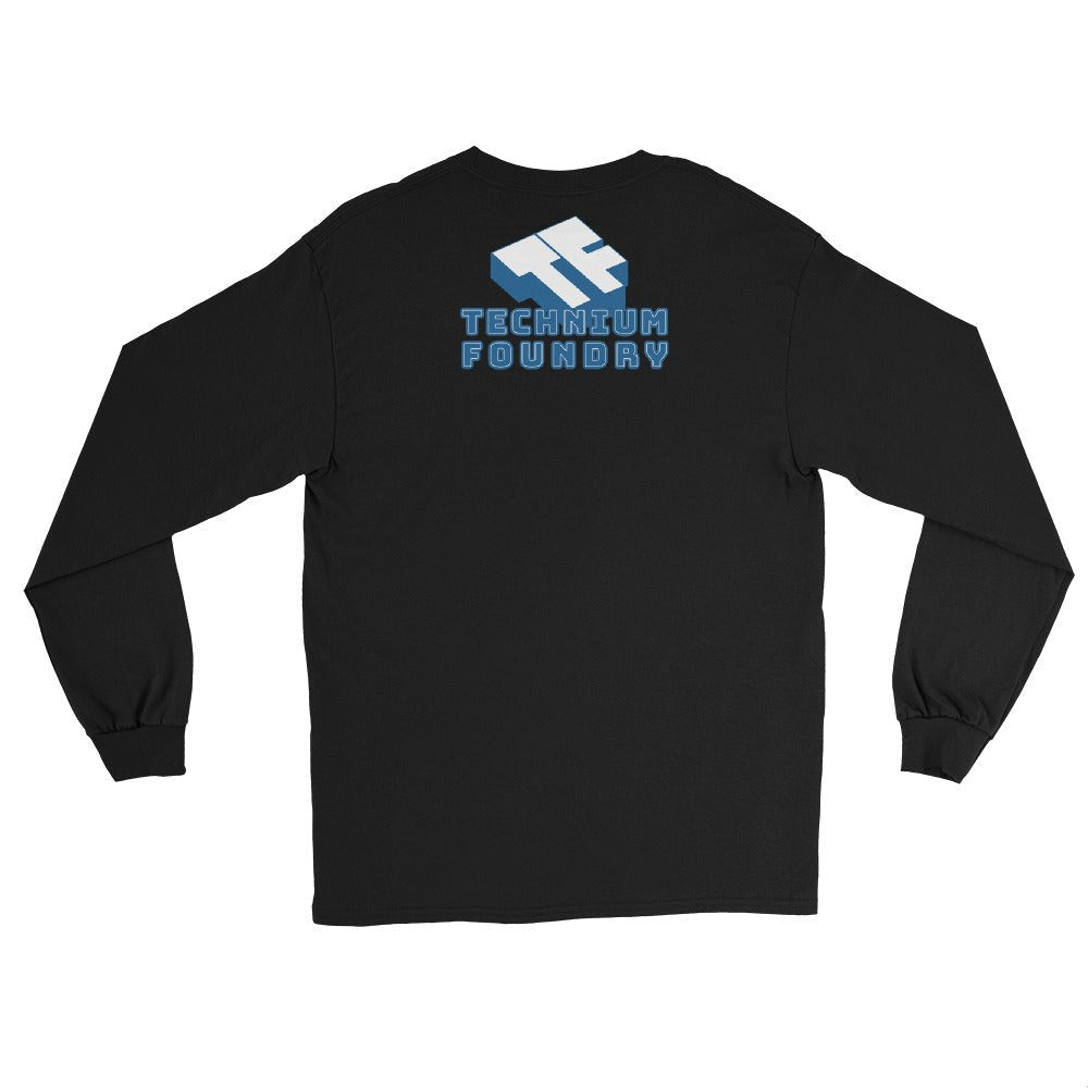 Black long sleeve shirt with Technium Foundry logo on the back.
