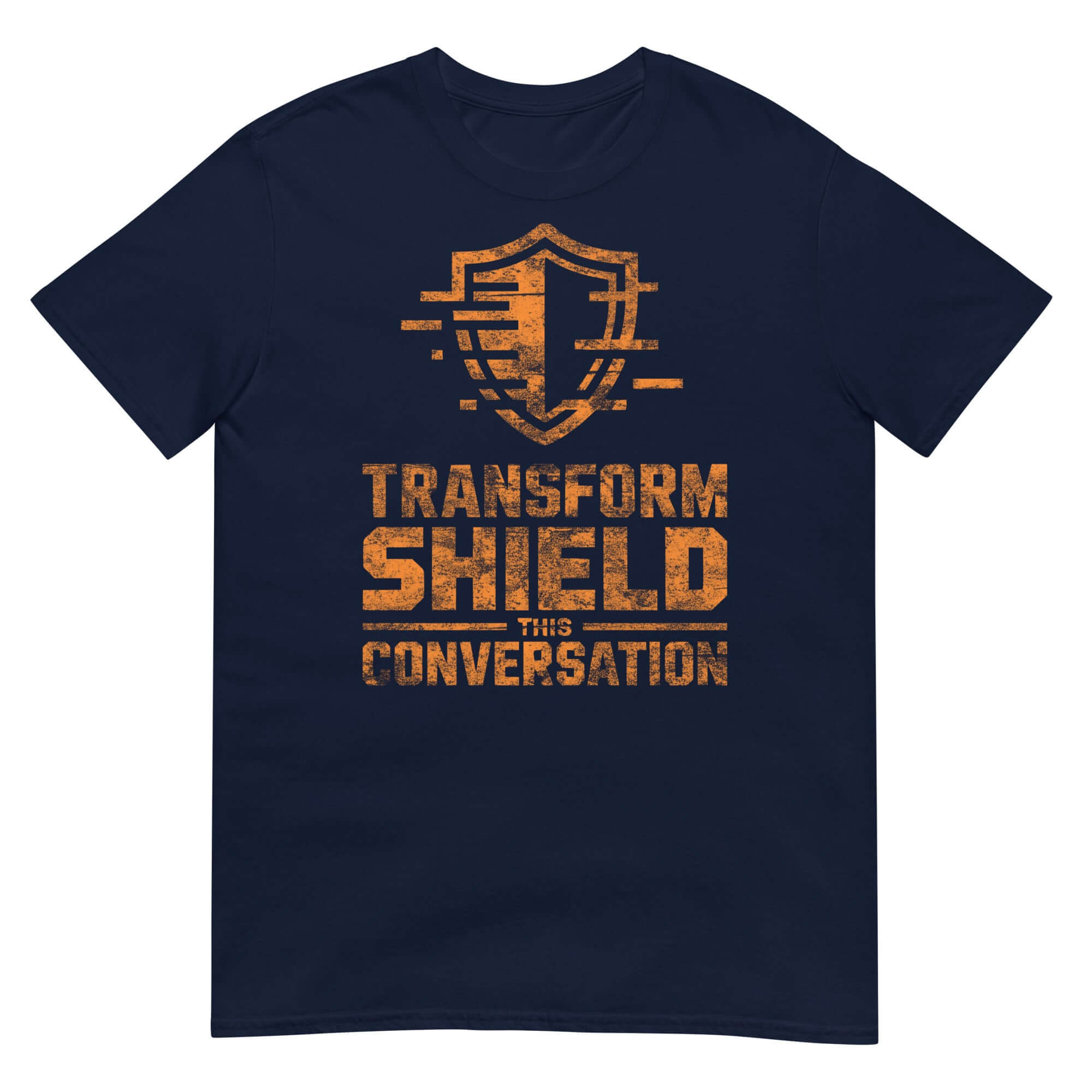 Transform Shield This Conversation T-Shirt featuring gaming humor and social defense design for COD Mobile Defender Class fans.