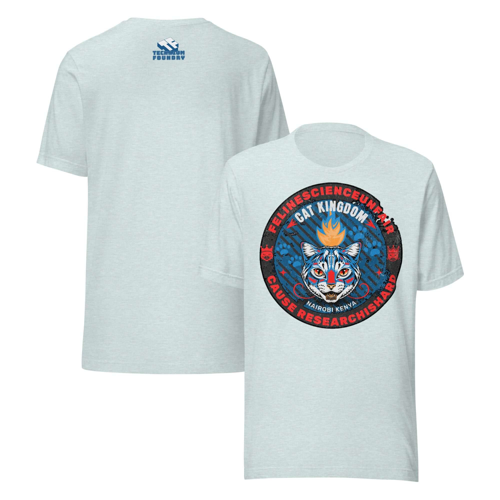 Feline Science Unit Cat Kingdom T-Shirt featuring wildcat design, ideal for researchers, Nairobi Kenya