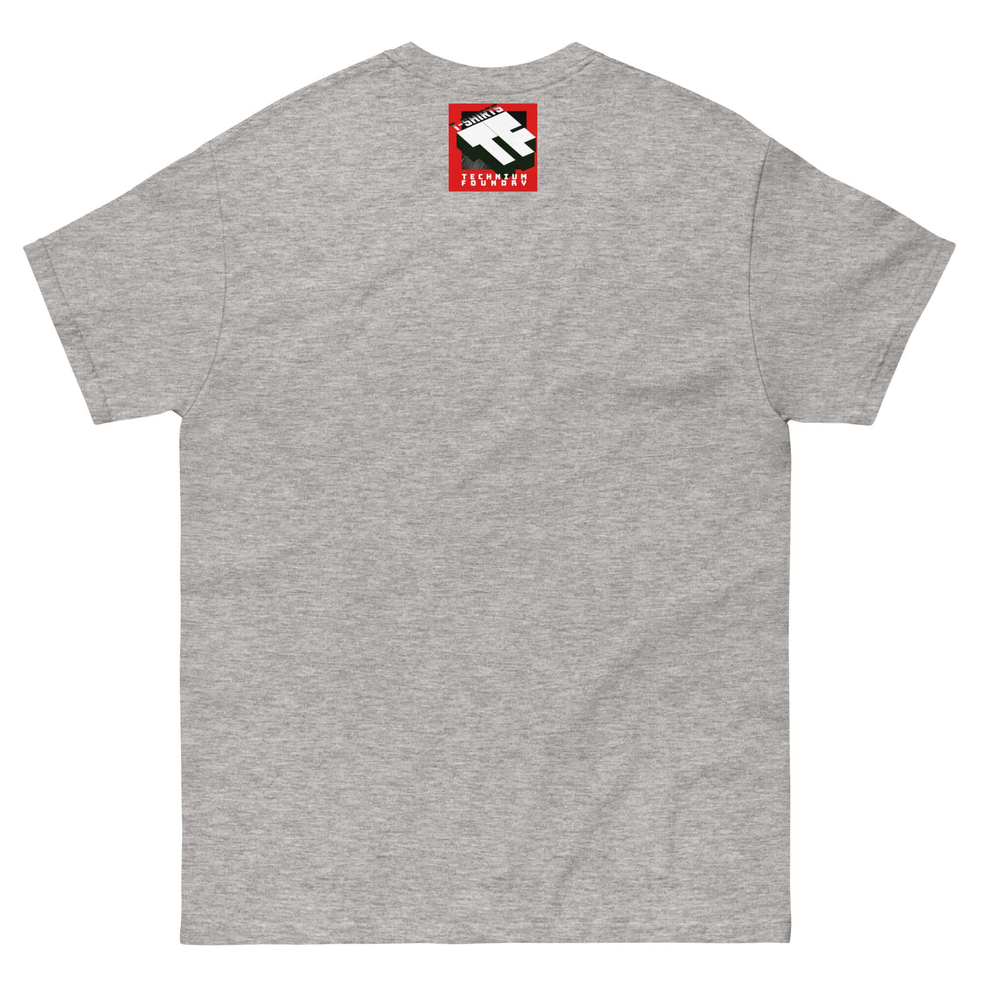 Organic Intelligence anti-AI humor t-shirt with computer file graphic, tech rebellion apparel in gray.