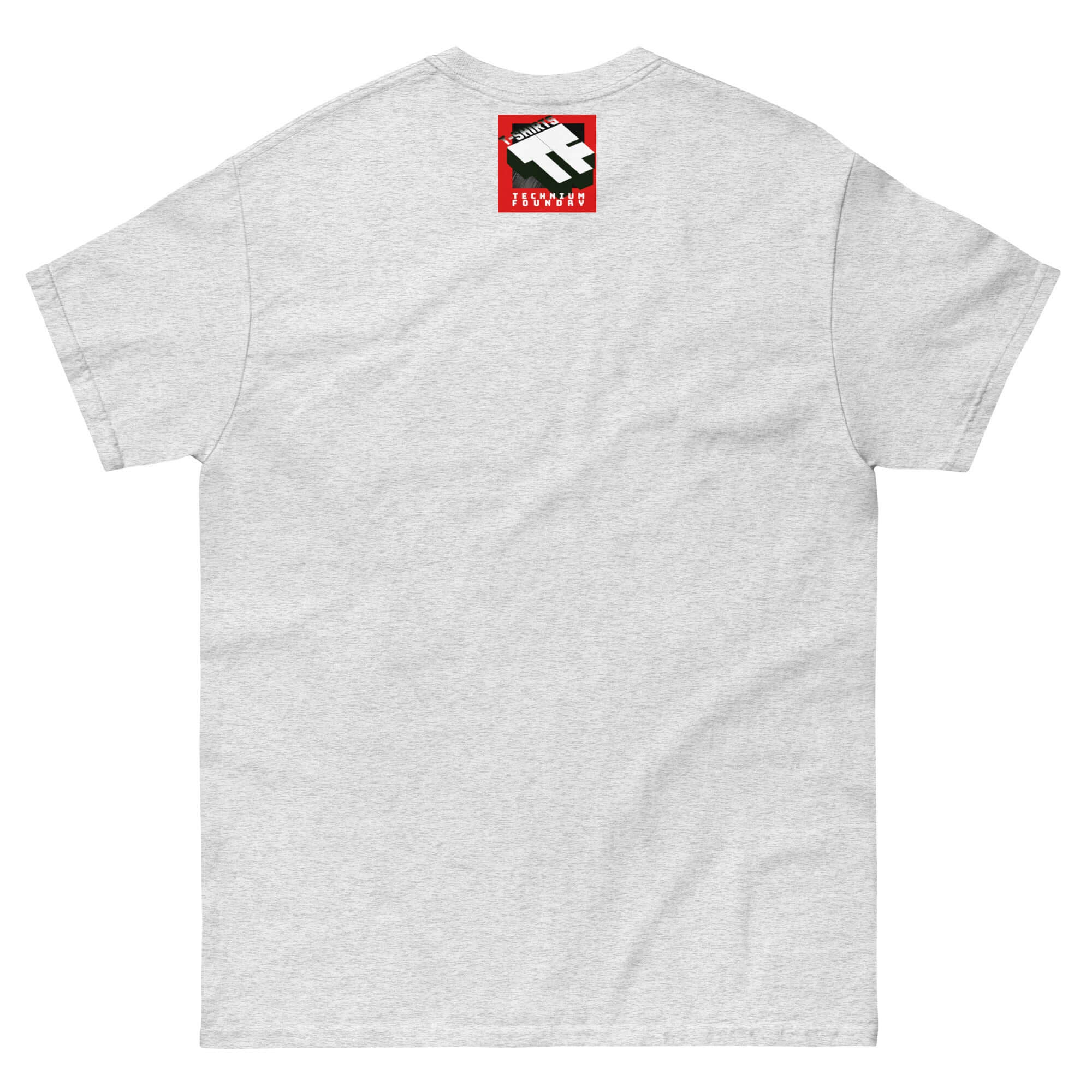 Back view of Science & Faith Medieval Knight T-Shirt featuring a small logo near the neck area, perfect for intellectual crusaders.