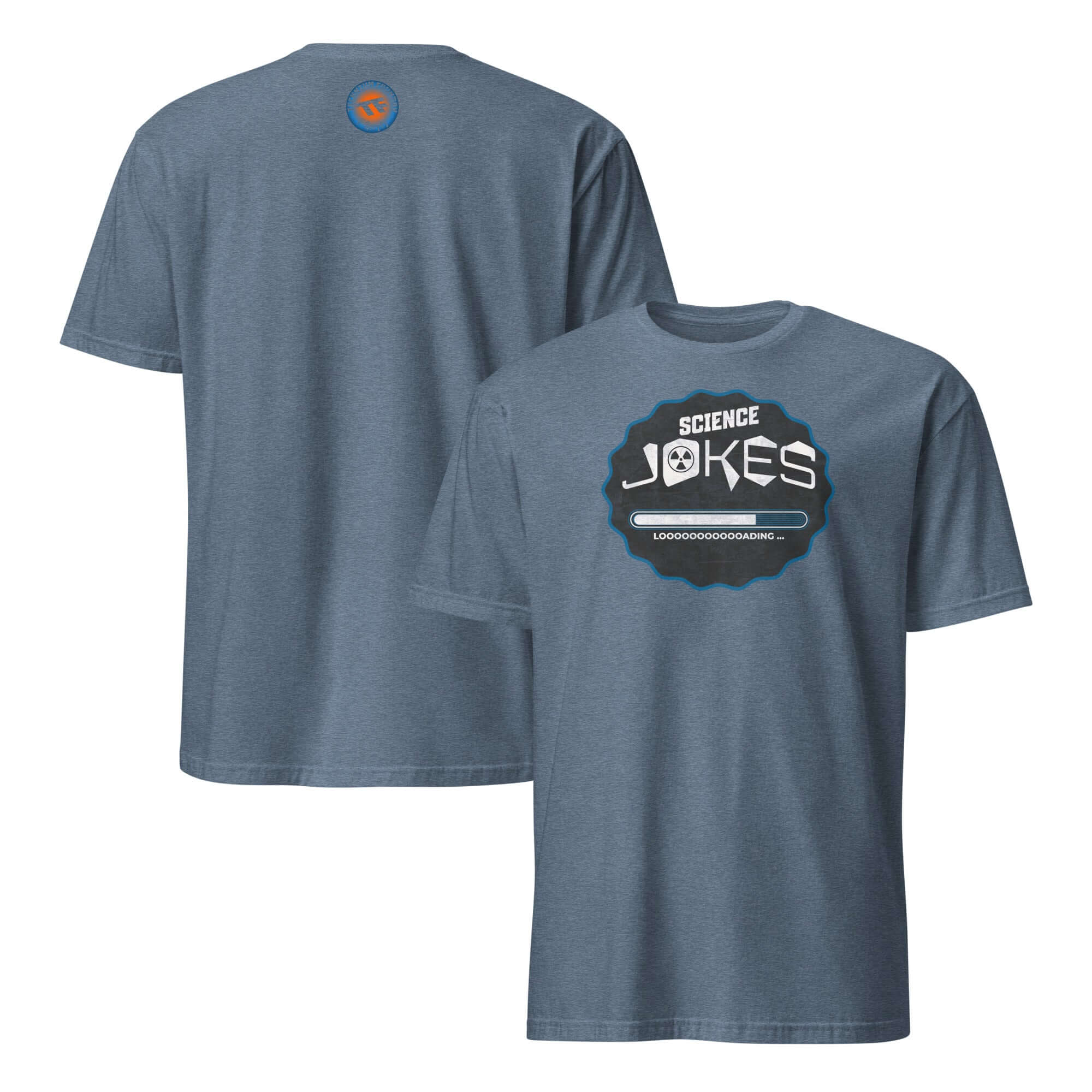 Science Jokes T-Shirt featuring humor loading graphic, perfect comedy apparel for science enthusiasts.